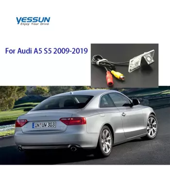Камера заднего вида 1280*720P для Audi A5 S5 2009 2010 2011 2012 2013 ~ 2019 CCD камера ночного видения для парковки/камера номерного знака