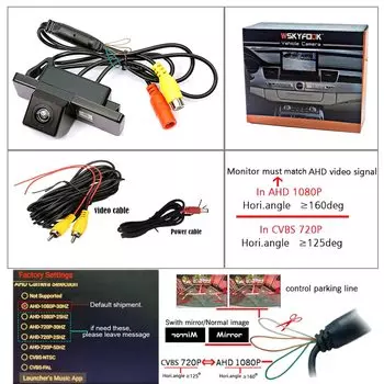Камера заднего вида 1920*1080P AHD для Peugeot 408 308 307cc 301 Peugeot RCZ 307 Cross 2C хэтчбек, динамическая гусеничная камера CVBS