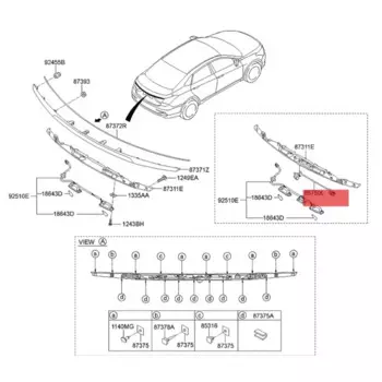 Камера заднего вида 95760-B3700 для Hyundai MISTRA 2017-2019