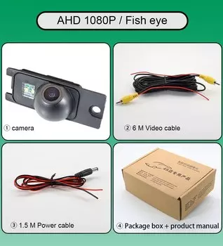 Камера заднего вида AHD 1080P 170 ° «рыбий глаз» для Volvo S60 S60R S60L XC60 XC 60 2001 ~ 2005 2006 2007 2008 2009 HD с функцией ночного видения