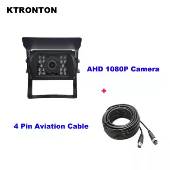 Камера заднего вида AHD 1080P SONY CCD для грузовика + 4-контактный соединитель для авиации, соединительный кабель для автомобиля, автобуса, фургона, фургона, автомобиля