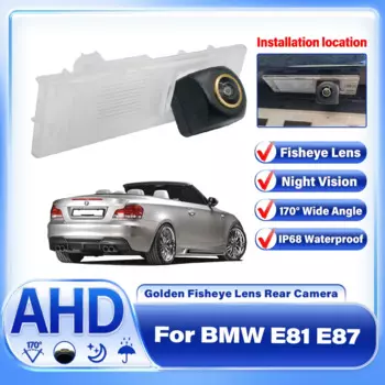 Камера заднего вида AHD для BMW E81 2007 ~ 2012 E87 2004 ~ 2011