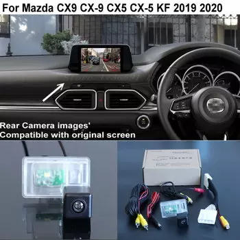 Камера заднего вида для Mazda CX9 CX-9 CX-5 CX 5 CX5 KF 2019 2020 2021 28-контактный адаптерный кабель OEM-экран Камера заднего вида ночного видения