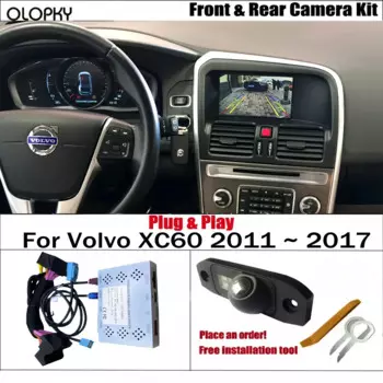 Камера заднего вида для Volvo XC60 xc60 2011 ~ 2017, обновление OEM-экрана HD, передняя камера заднего вида, декодер, интерфейс Plug & Play