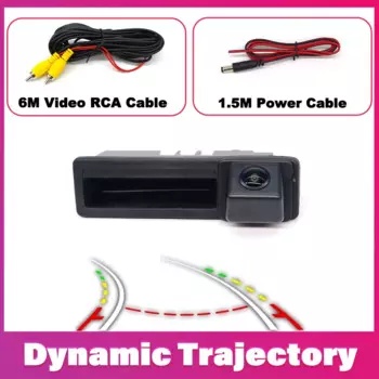 Камера заднего вида, HD, рыбий глаз, CCD для Audi Q7, 4L, A6, S6, RS6 (4F, C6), 2005 ~ 2015, ручка багажника автомобиля, монитор парковки заднего вида с ночным видением
