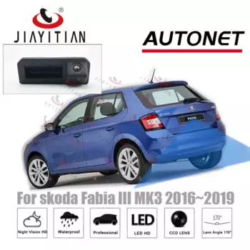 Камера заднего вида JIAYITIAN с ручкой багажника для skoda Fabia 3 Fabia III NJ MK3 2016 2017 2018 2019 CCD
