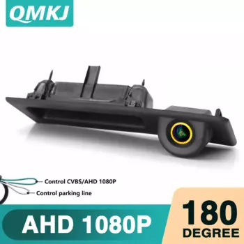 Камера заднего вида QMKJ 180 градусов, AHD 1080P, для BMW F30 F10 F11 X3 F25 F31 F46 X1 F48 F22 3 Series 5 Series