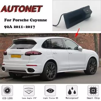 Камера заднего вида с ручкой для багажника автомобиля, для Porsche Cayenne 92A 2011 2012 2013 2014 2015 2016 2017