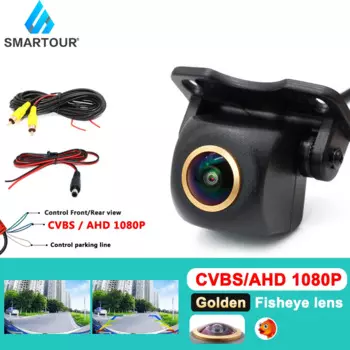Камера заднего вида Smartour, 180 градусов, AHD, 1080P, рыбий глаз, ночное видение