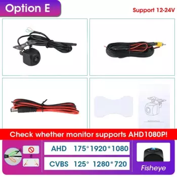 Камера заднего вида Srnubi, AHD, 1080P, 175 °, объектив «рыбий глаз»