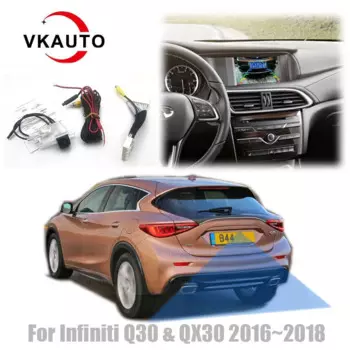 Камера заднего вида VkAUTO рыбий глаз для Infiniti Q30 и QX30 2016 2017 CCD ночное видение реверсивная резервная парковочная камера