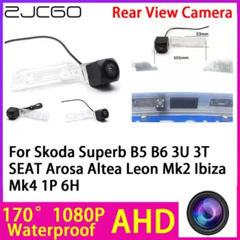 Камера заднего вида ZJCGO AHD 1080P для Skoda Superb B5 B6 3U 3T SEAT Arosa Altea Leon Mk2 Ibiza Mk4 1P 6H