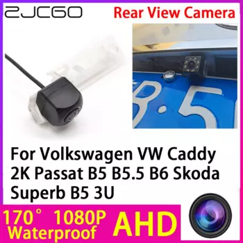 Камера заднего вида ZJCGO AHD 1080P с функцией ночного видения для Volkswagen VW Caddy 2K Passat B5 B5.5 B6 Skoda Superb B5 3U