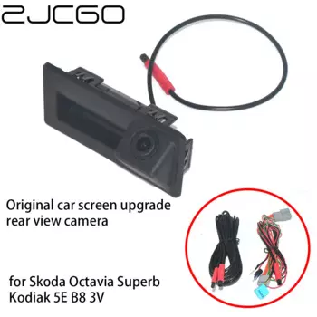 Камера заднего вида ZJCGO для Skoda Octavia Superb Kodiak 5E B8 3V