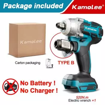 Kamolee DTW285 Аккумуляторный ударный гайковерт 520 Нм