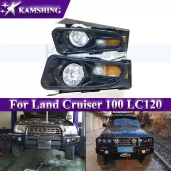 Kamshing 1 пара переднего бампера, противотуманные фары в сборе для Land Cruiser 100 LC120, лампа дальнего света, передний сигнальный фонарь, противотуманная фара, противотуманная фара