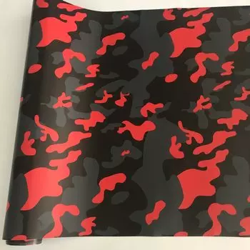 Камуфляжная черная красная Виниловая пленка для мотоцикла, автомобиля, скутера, самодельная наклейка