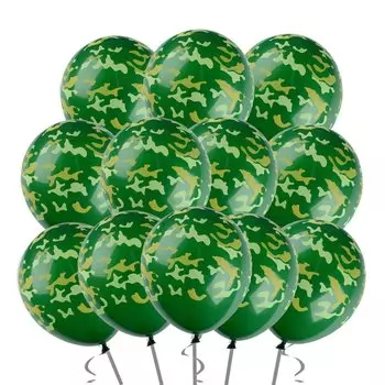 Камуфляжные воздушные шары 12 шт.