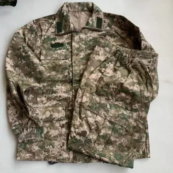 Камуфляжный тканевый комплект для мужчин, износостойкий тренировочный костюм из чистого хлопка, цвет черный, весна-осень