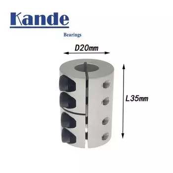Kande D20L35 Жесткий вал, индивидуальный соединительный зажим, соединительная муфта серводвигателя, компоненты 3D-принтера 3/4/5/6/6,35/8/10 Cr10ender -3