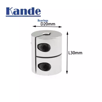 Kande жесткий вал, соединительный зажим, муфта серводвигателя шагового двигателя, детали 3D-принтера 3/4/5/6/6,35/8/10 D20L30 для Creality Cr10 Ender-3
