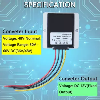 Kangwobei DC/DC Конвертер 48В/36В в 12В 10А
