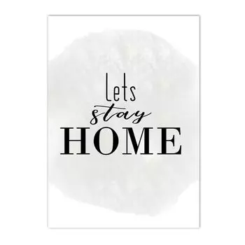 Канвасный постер "Love", ARDOR, черно-белый