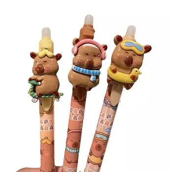 Капибара стираемые гелевые ручки JTZTF, 6 шт.