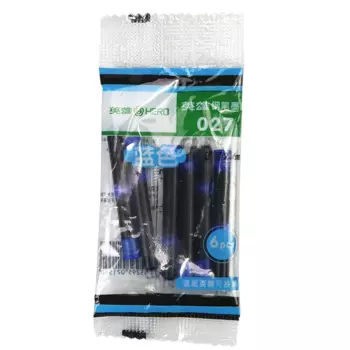 Капсулы чернил для перьевых ручек ZYCC 6 шт., черный, синий