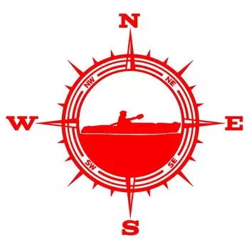 Каяк и компас виниловая наклейка автомобильная внешняя отделка всепогодные аксессуары автомобильный окно бампер уличные автомобильные наклейки