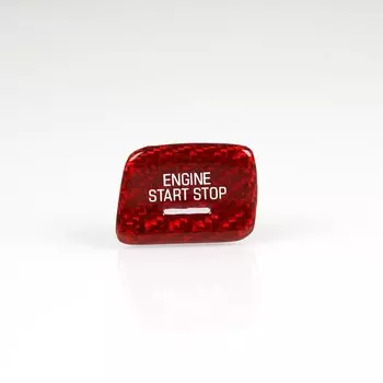 Карбоновая кнопка запуска и остановки для Chevrolet Camaro Corvette C7, кнопка включения зажигания двигателя автомобиля, декоративная накладка без ключа