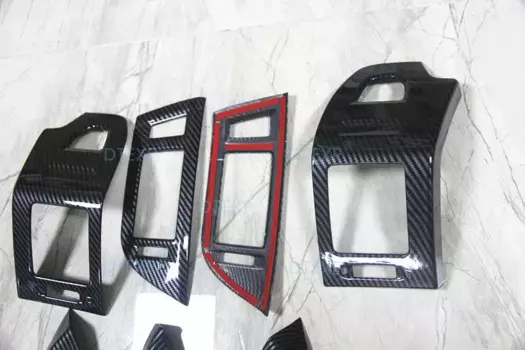 Карбоновая крышка Aliexs переменного тока для Montero V93 V95, средняя приборная панель автомобиля, вентиляционное отверстие, наклейки на рамку для Pajero V97 V98