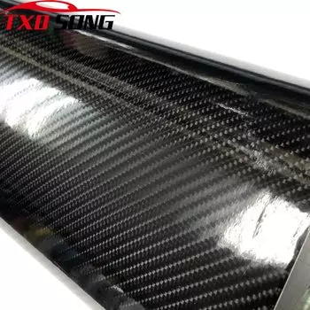 Карбоновая пленка 6D для упаковки автомобиля, 10/20/30/40/50/60 см * 152 см в комплекте, карбоновая пленка 6D для автомобильной упаковки с пузырьками без воздуха