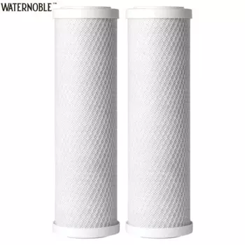 Карбоновый блок Waternoble 10 дюймов X 2,5 дюймов, сменный картридж для фильтрации осадка и воды, 2 упаковки для всей системы фильтрации дома