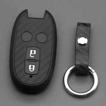 Карбоновый чехол jingyuqin Smart Key для Suzuki Stingray Wagon R Hustler MH23S MH34S Alto Spacia Solio FOB с дистанционным управлением без ключа, Стайлинг автомобиля