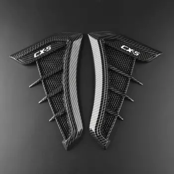 Карбоновый Черный Автомобильный брызговик, боковые вентиляционные отверстия, Впускное отверстие, наклейка на решетку радиатора для Mazda CX-5 CX5 CX 5 2013 2014, автомобильные аксессуары