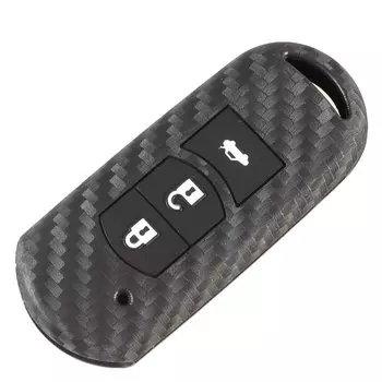 Карбоновый силиконовый чехол для автомобильного ключа FOB чехол для Mazda 3 5 6 8 CX5 CX7 CX9 M6 GT дистанционный брелок для ключей автомобильный стиль 3/4 кнопки