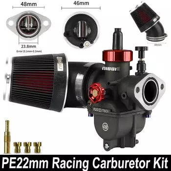 Карбюратор мотоциклетный с фланцем, 2T, 4T