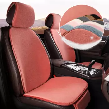 Чехол Karcle для автомобильного сиденья, универсальная плюшевая накидка, протектор для автомобильного сиденья, нескользящий, с подогревом, для салона