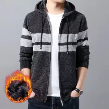 Кардиган мужской, теплый, ветрозащитный, на осень/зиму