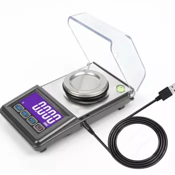 Карманные электронные весы для ювелирных изделий, миниатюрные электронные весы с белой подсветкой, безмен для драгоценных камней, с USB-зарядкой, 0,001 г, 20 г