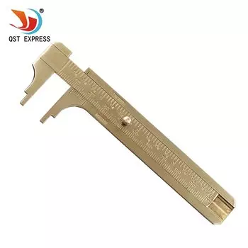 Карманный измерительный инструмент 0-100 мм, латунный миниатюрный штангенциркуль скользящий Калибр