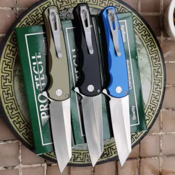 Карманный складной нож Pro-Tech Malibu с шарикоподшипником Flipper Mark 20CV, алюминиевой ручкой Reverse Knives, для кемпинга, охоты, выживания, повседневного использования