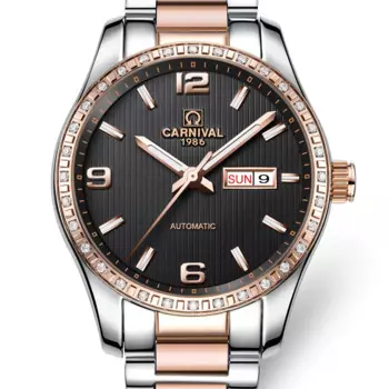 Карнавальные часы Мужские автоматические механические Роскошные Брендовые Часы мужские светящиеся сапфировые часы reloj hombre водонепроницаемые мужские часы s C8692-2