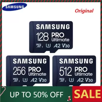 Карта памяти SAMSUNG PRO Ultimate MicroSDXC, 128/256/512 ГБ, V30 A2