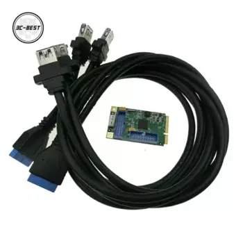 Карта расширения Mini PCIe на USB3.0, с MPCI-E на 19pin20-контактный разъем, с 4 портами USB3.0