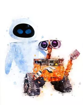 Картина Disney Wall-E и Ева на холсте