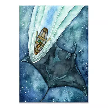 Картина JUBEER "Кит", современная печать на холсте