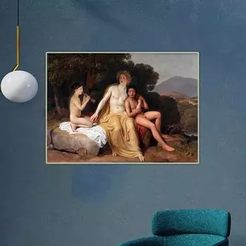 Картина маслом «Apollo, Hyacinthus and Cyparissus Making Music and Singing» Citon