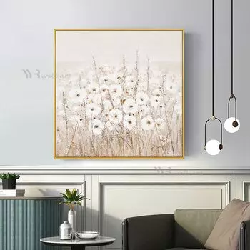 Картина маслом "Белые цветы", YYR wall art